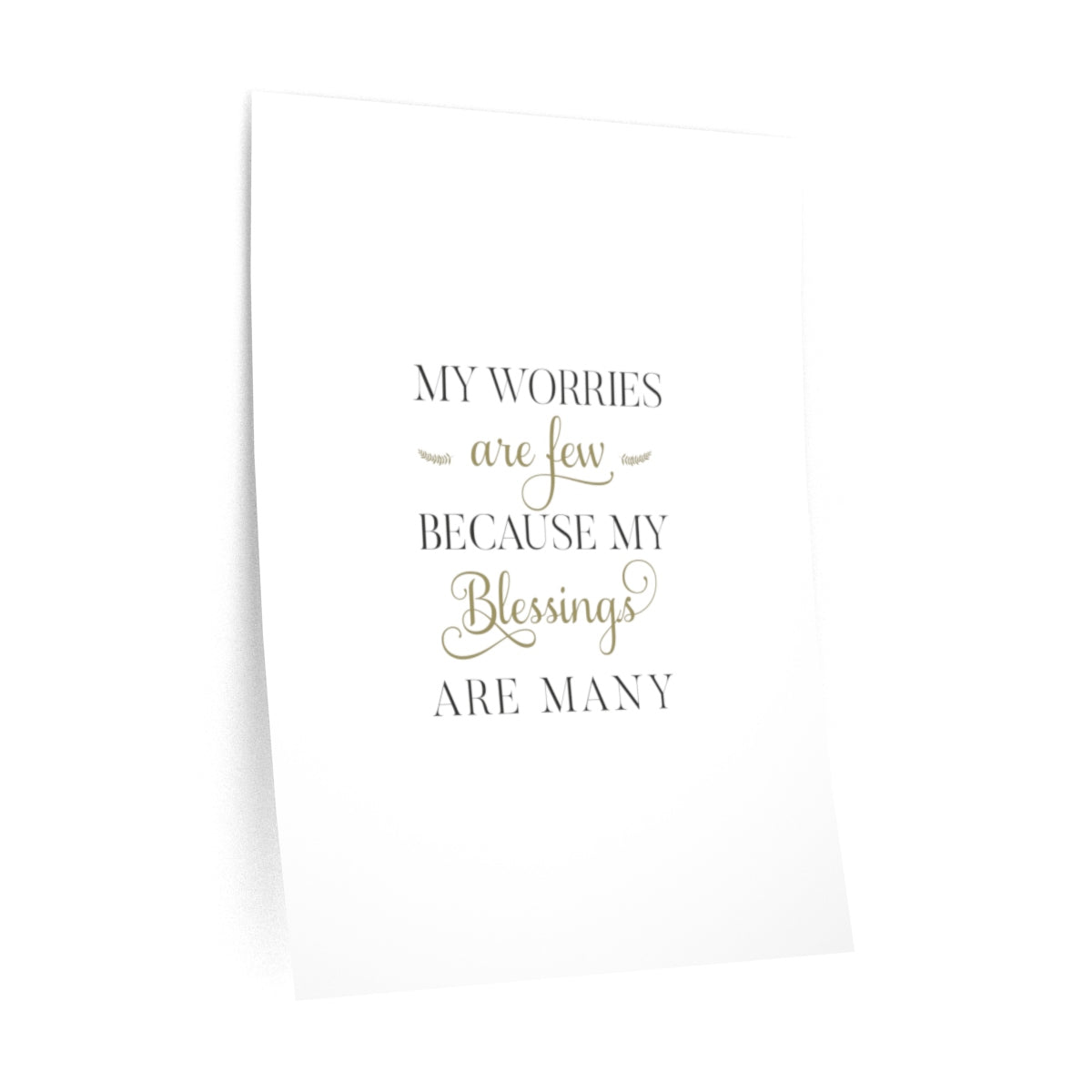 My Worries Are Few Because My Blessings Are Many Wall Decal - Inspired By Savy