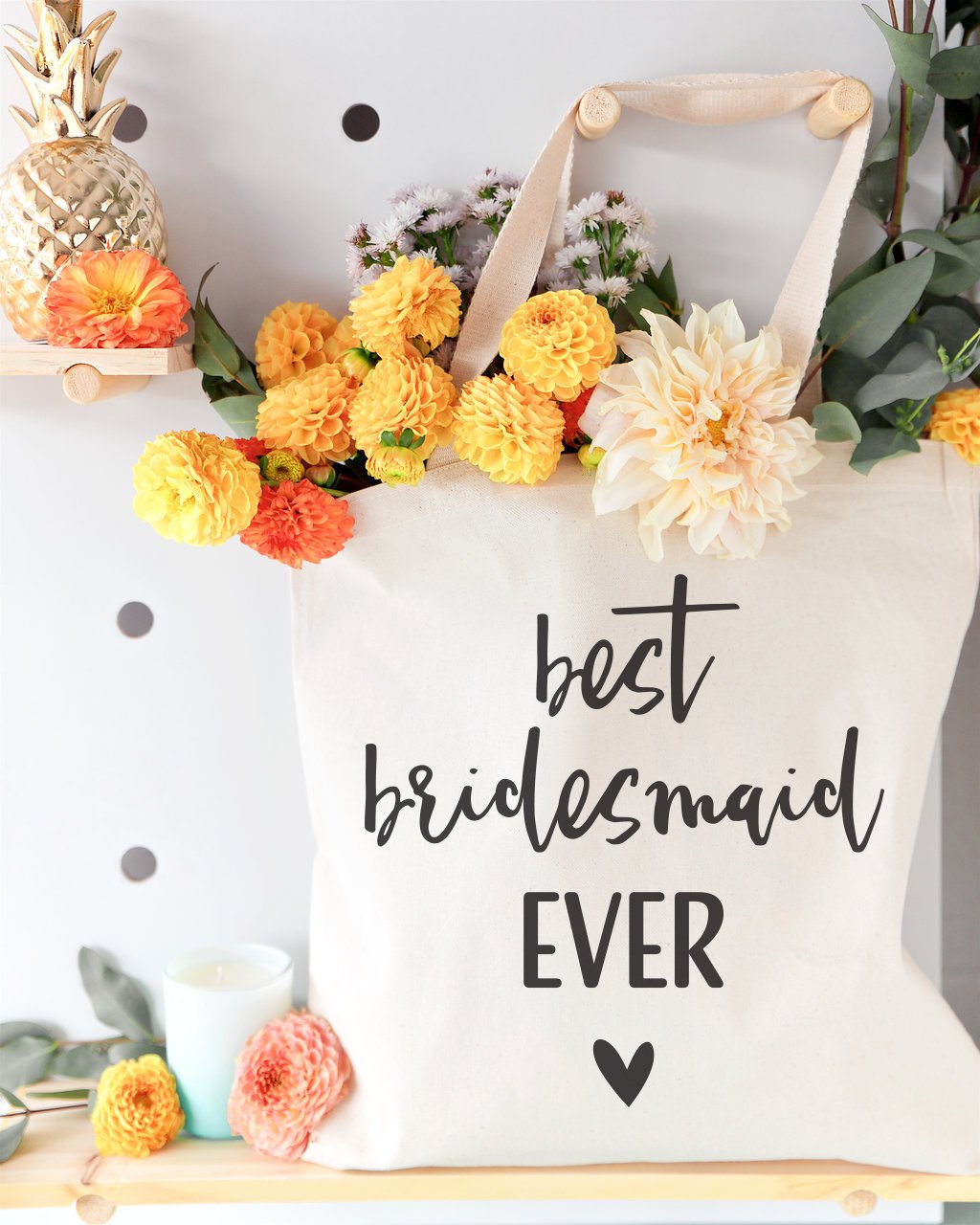 Best Bridesmaid Ever Wedding Cotton Canvas Tote Bag