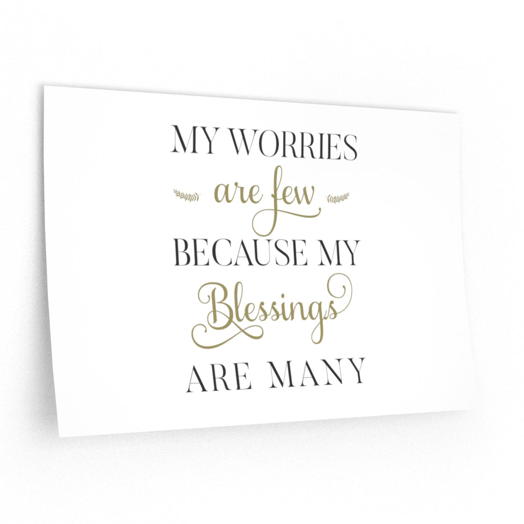 My Worries Are Few Because My Blessings Are Many Wall Decal - Inspired By Savy