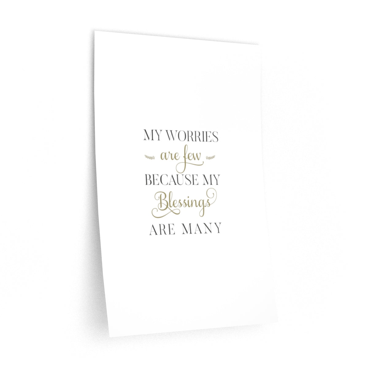 My Worries Are Few Because My Blessings Are Many Wall Decal - Inspired By Savy