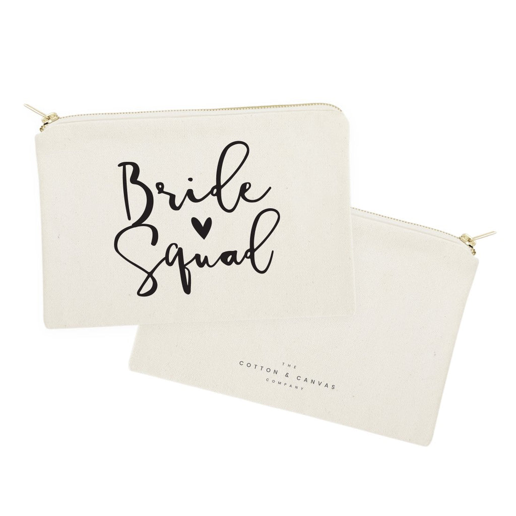 Bride Squad Cotton Canvas Cosmetic Bag