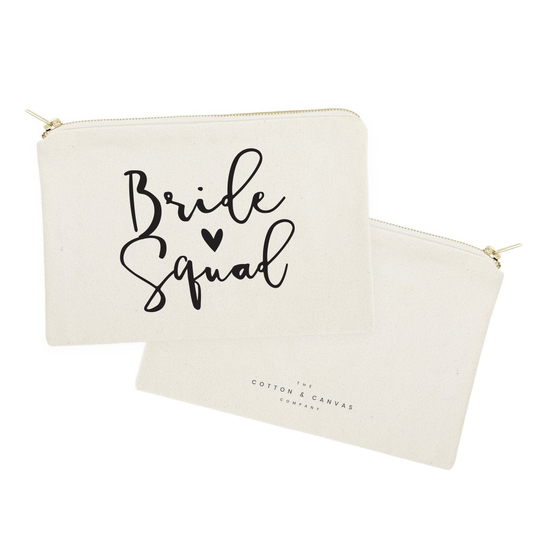 Bride Squad Cotton Canvas Cosmetic Bag