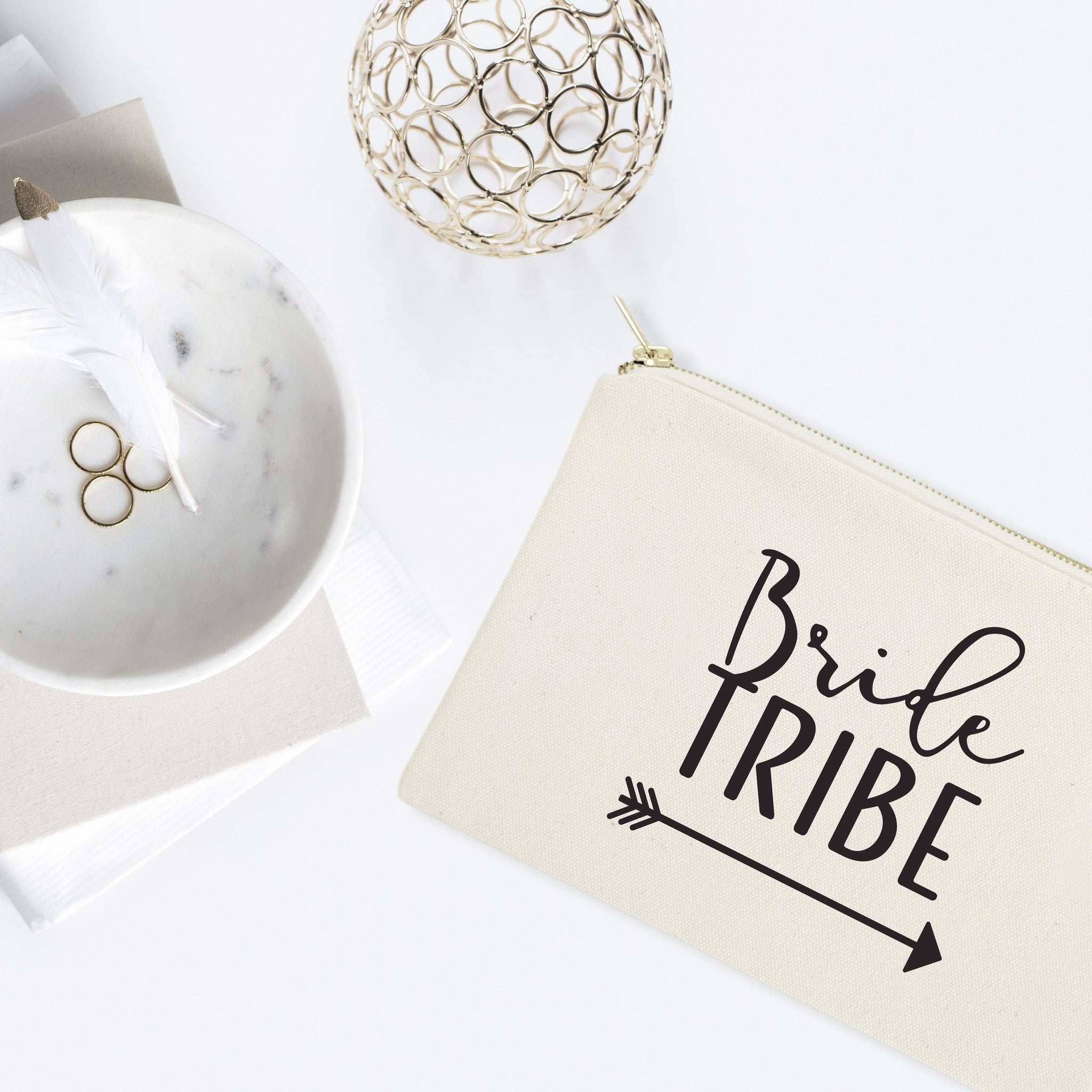 Bride Tribe Cotton Canvas Cosmetic Bag