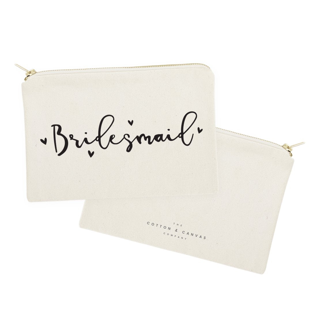 Bridesmaid Cotton Canvas Cosmetic Bag