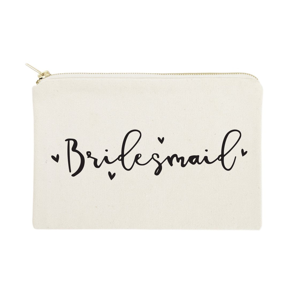 Bridesmaid Cotton Canvas Cosmetic Bag