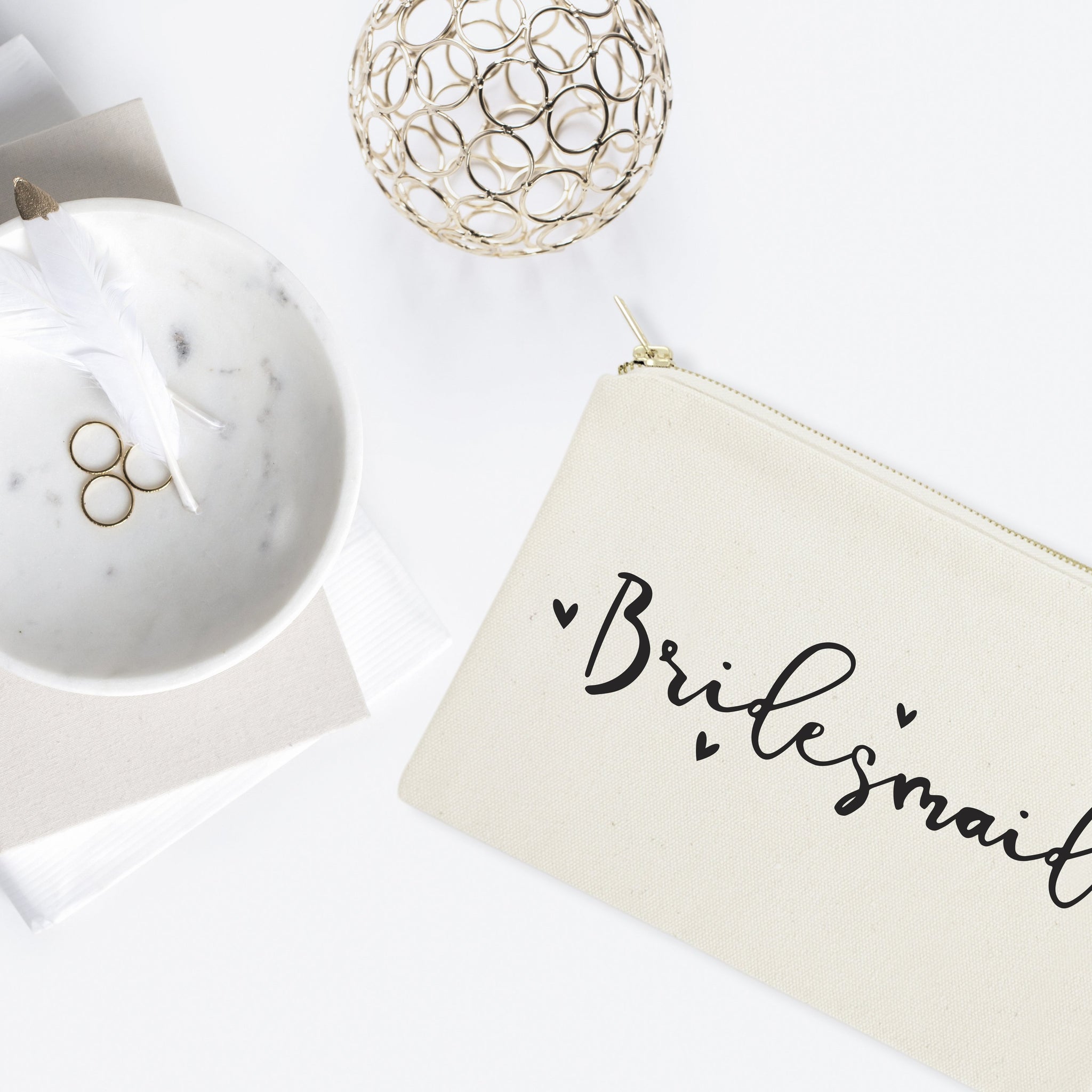 Bridesmaid Cotton Canvas Cosmetic Bag