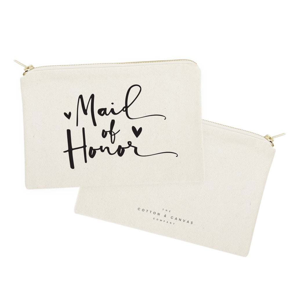 Maid of Honor Cotton Canvas Cosmetic Bag