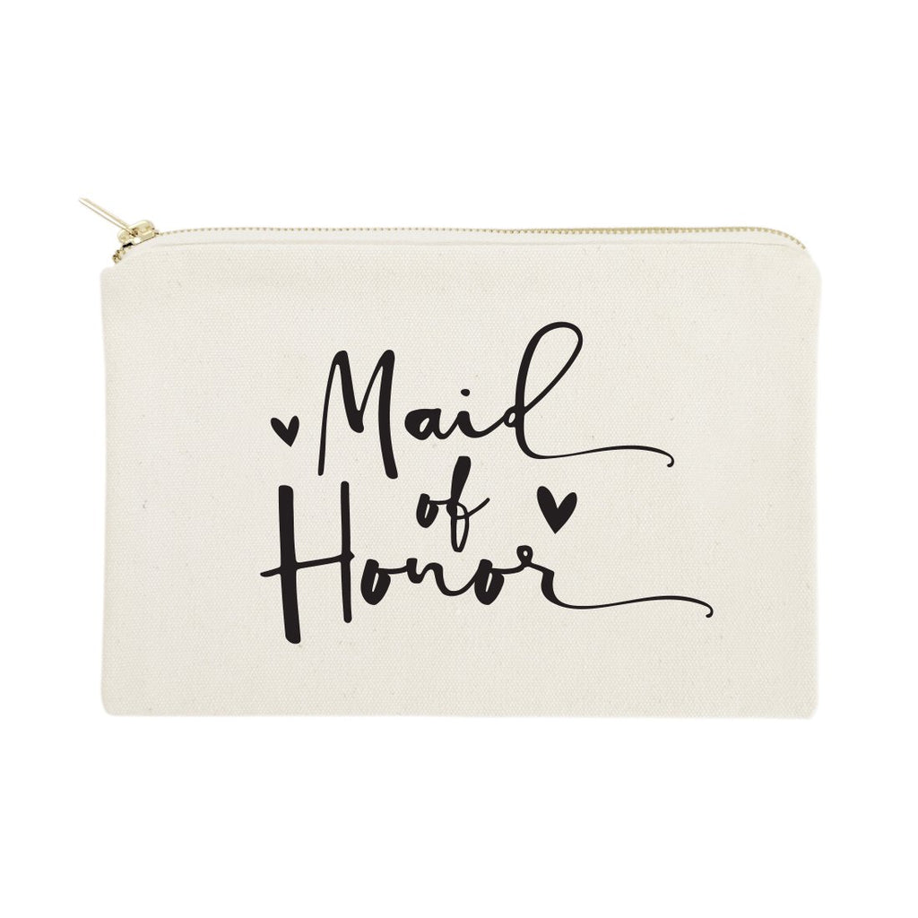 Maid of Honor Cotton Canvas Cosmetic Bag