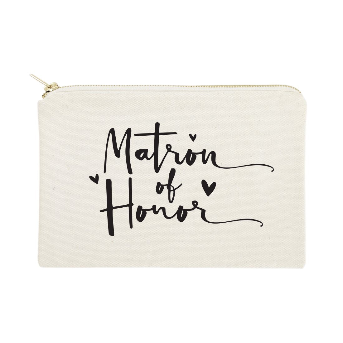 Matron of Honor Cotton Canvas Cosmetic Bag