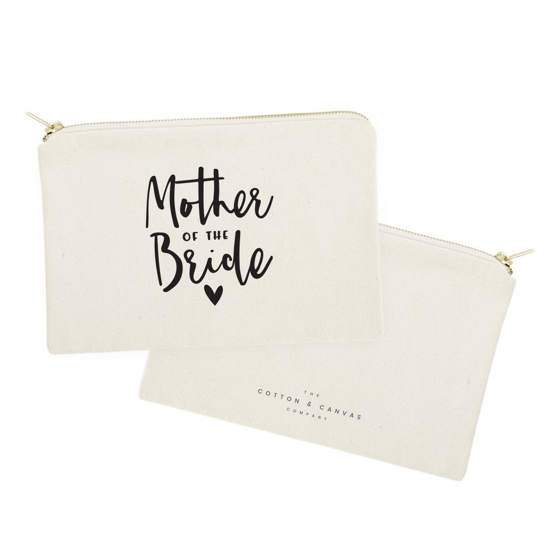Mother of the Bride Cotton Canvas Cosmetic Bag