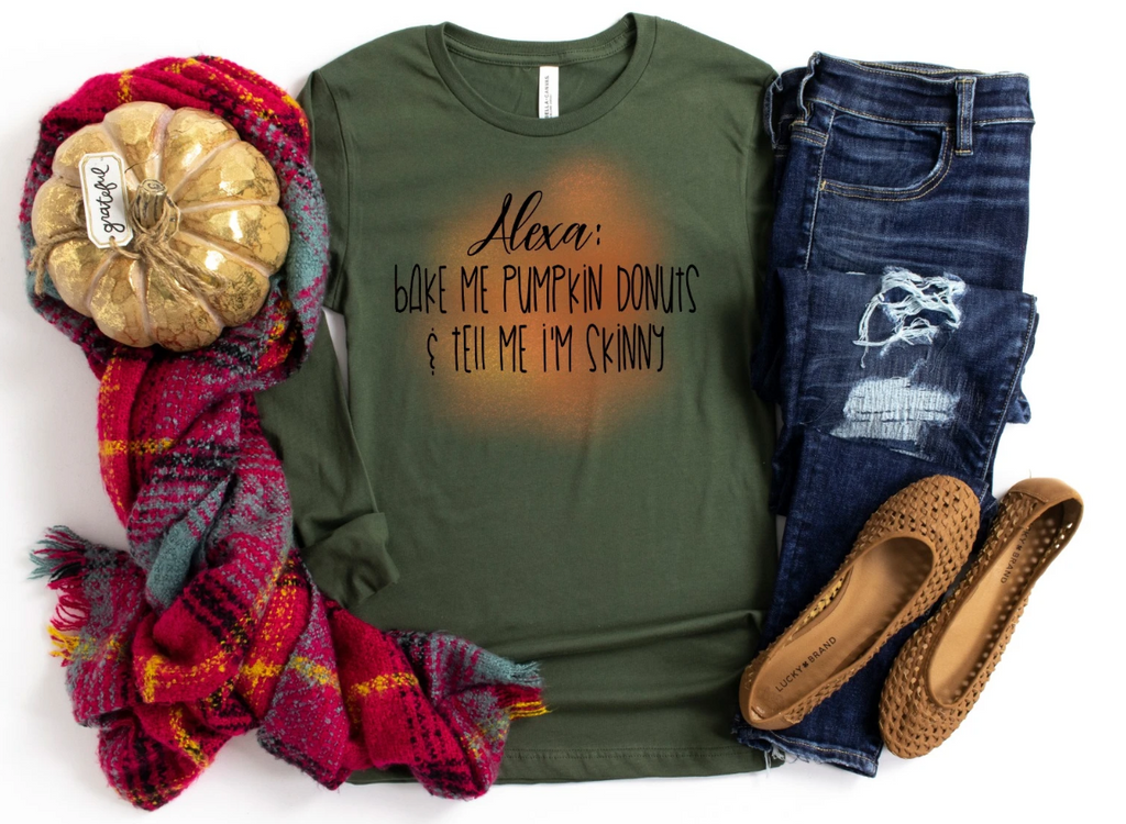 Alexa Bake Me Pumpkin Donuts Long Sleeve Tee