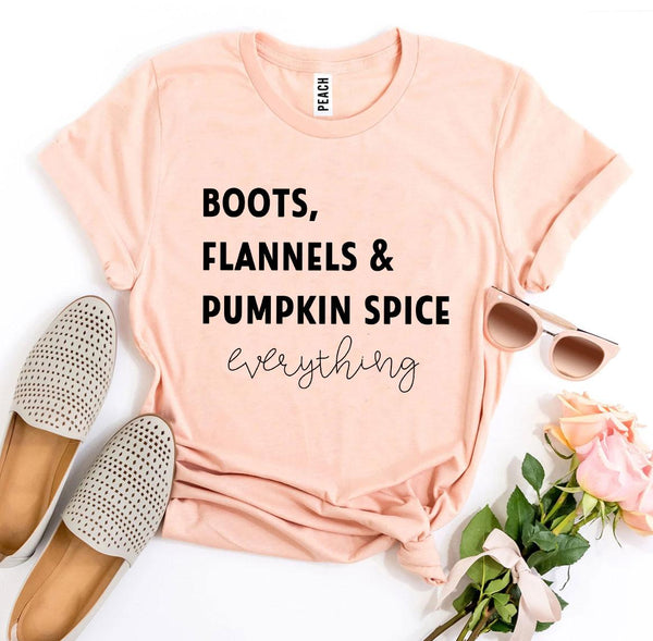 Boots, Flannels & Pumkin Spice T-shirt