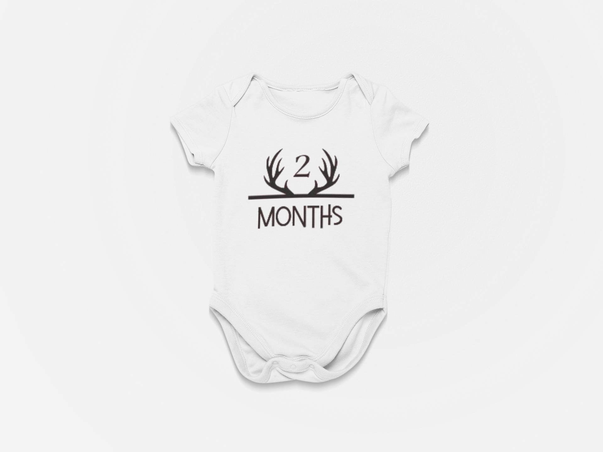 Antlers Monthly Baby Bodysuits