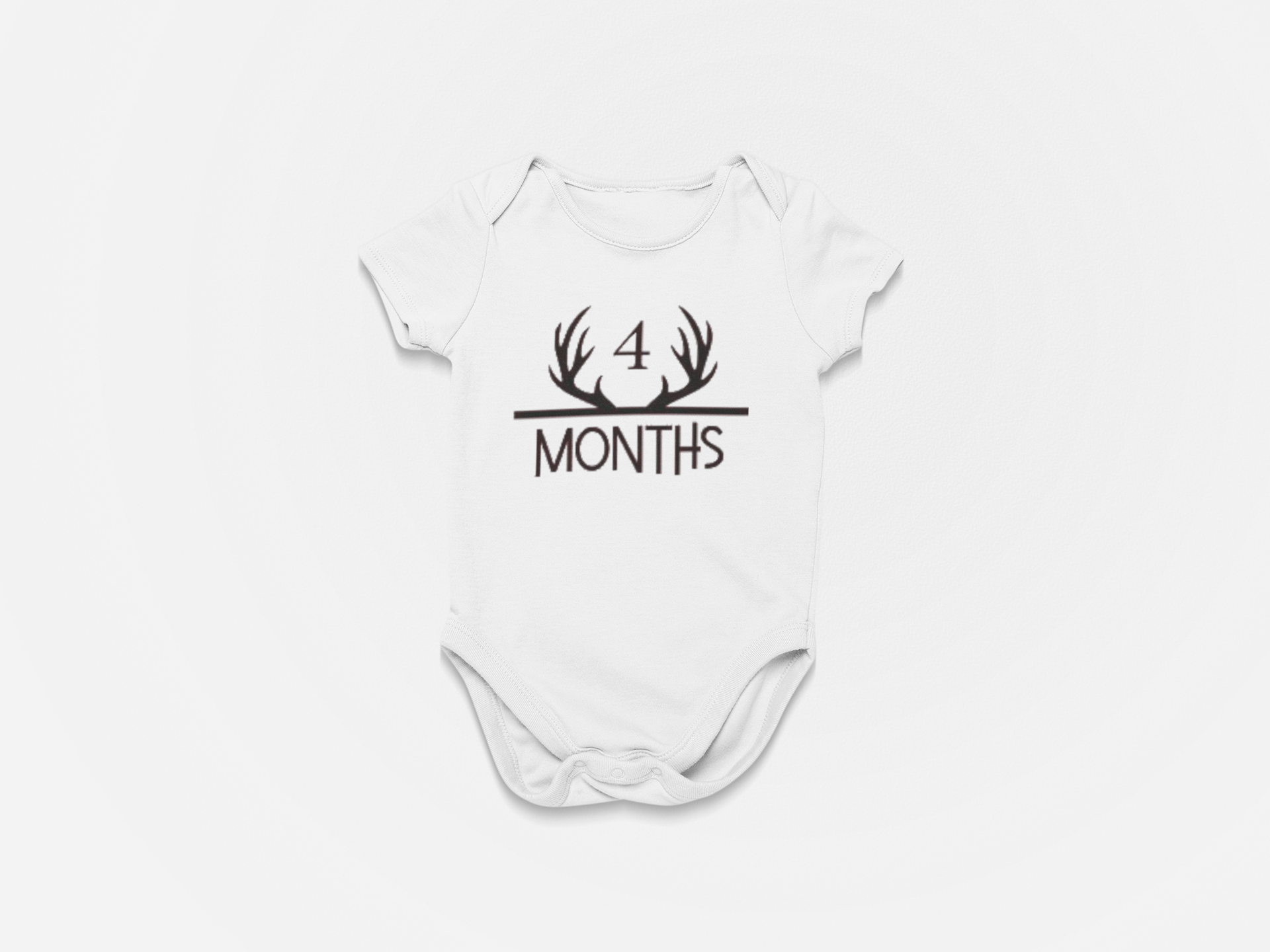 Antlers Monthly Baby Bodysuits