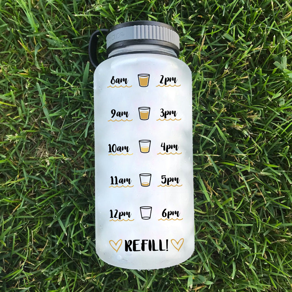 Hustle Hard Pray Harder Water Bottle | 34oz