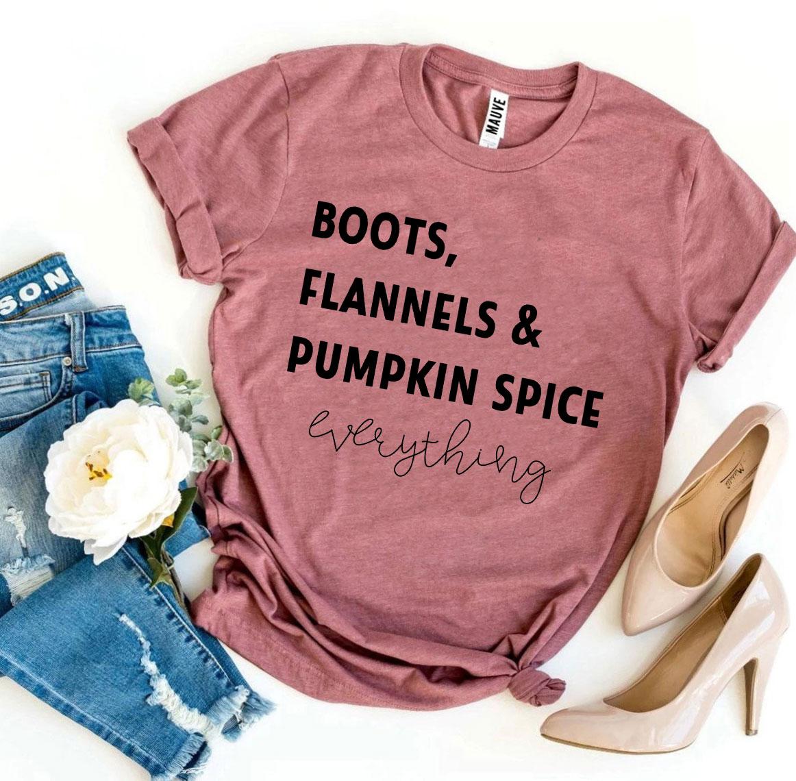 Boots, Flannels & Pumkin Spice T-shirt