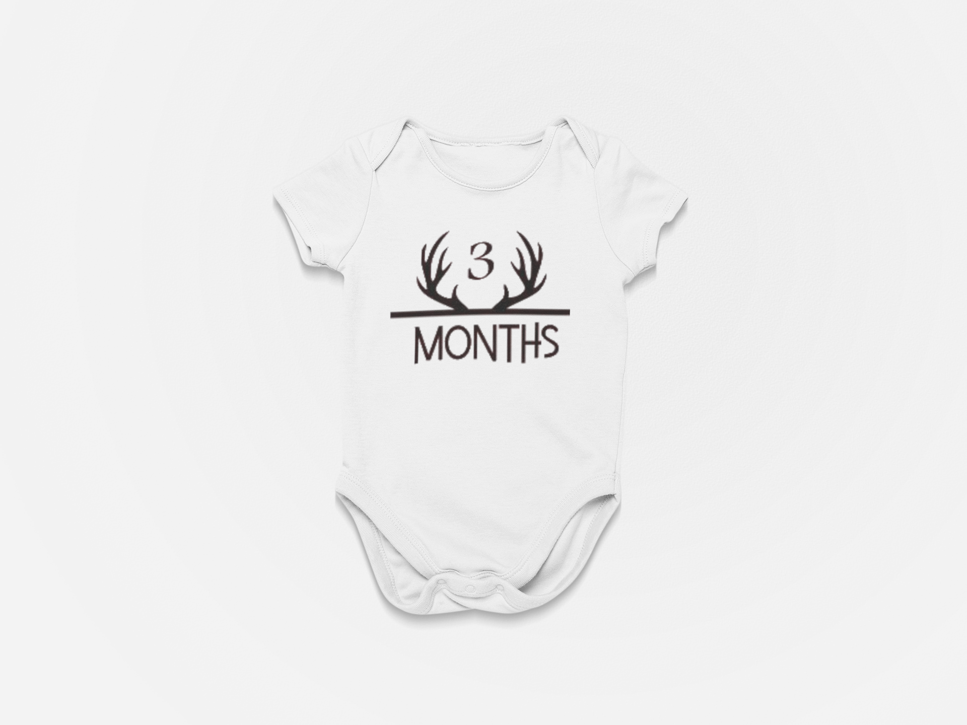 Antlers Monthly Baby Bodysuits